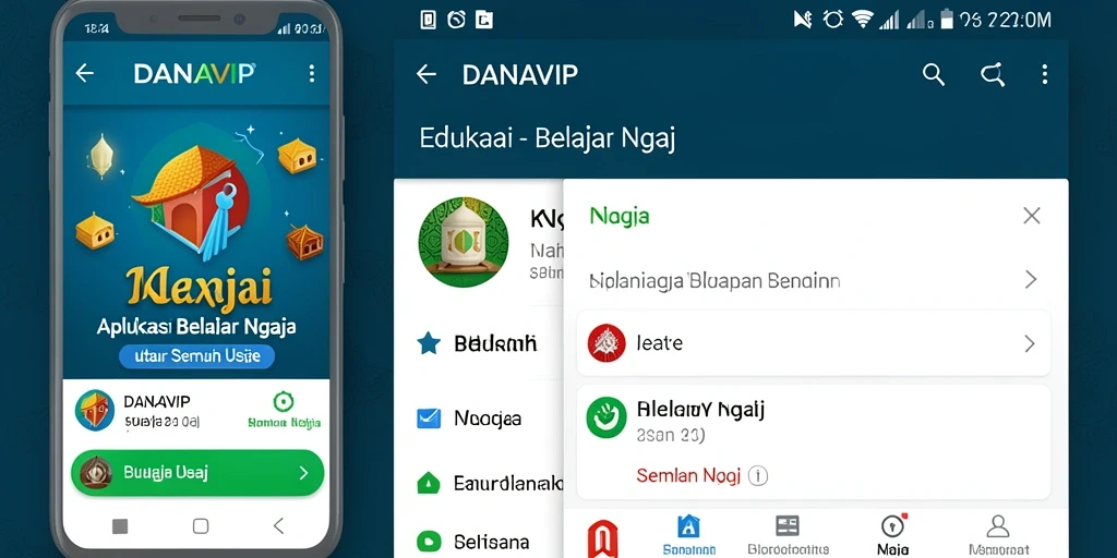Tampilan antarmuka pengguna DANAVIP yang mudah digunakan.