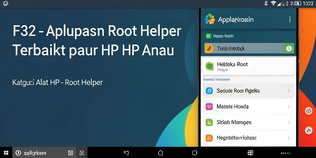 Tampilan antarmuka F32 yang intuitif dan mudah digunakan untuk Root Helper.