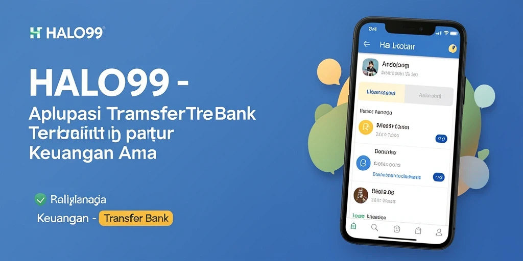 Antarmuka HALO99 menampilkan fitur Transfer Bank yang mudah digunakan.