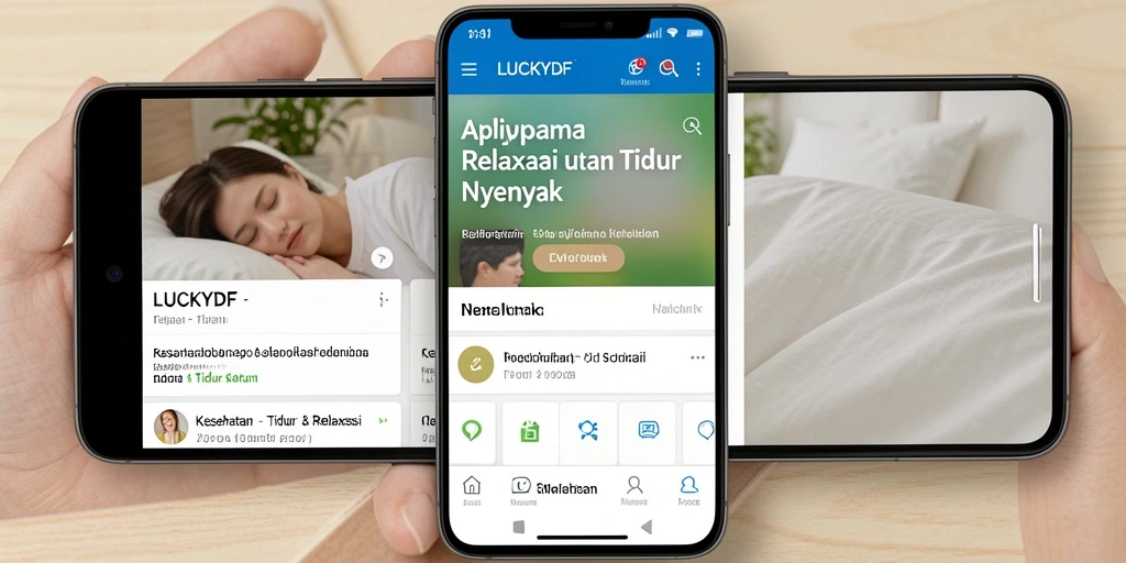 Antarmuka LUCKYDF yang menenangkan untuk relaksasi tidur.