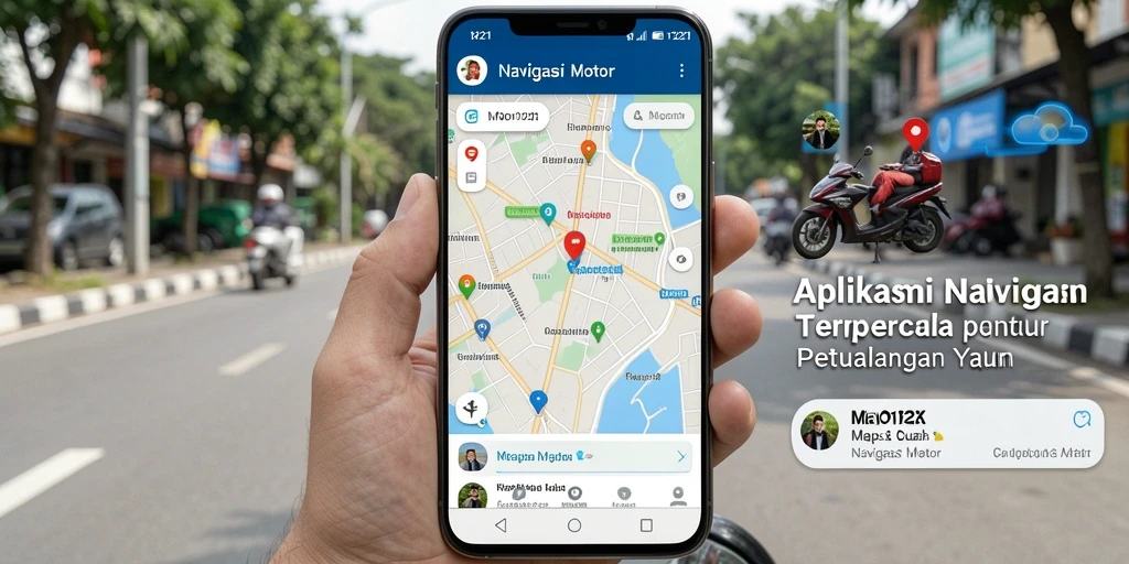 Tampilan antarmuka aplikasi MPO1221 yang intuitif untuk navigasi motor.
