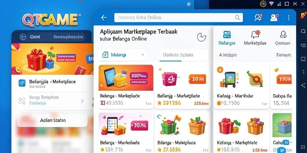 Antarmuka QTGAME yang memudahkan pengguna dalam berbelanja online.