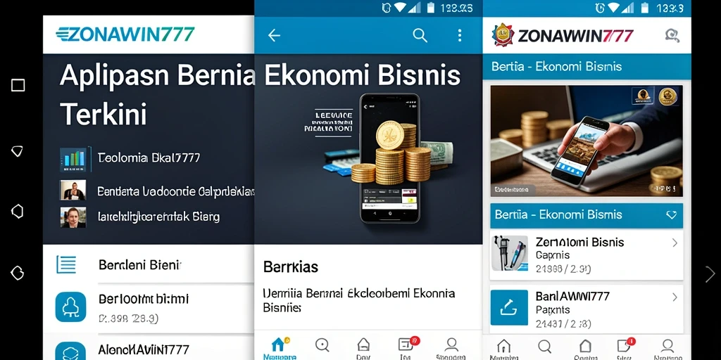 Tampilan antarmuka ZONAWIN777 menunjukkan berita ekonomi terbaru.